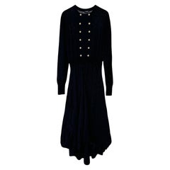 Chanel New Icone 2020 Ad Campaigner Maxi Black Shimmer Dress 34 FR