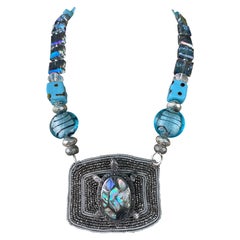 LB offers Vintage French Buckle Sterling Turtle brooch Vintage glass Necklace