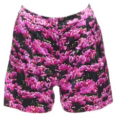 Short taille hauteARY KATRANTZOU 100 % soie imprimé floral photographique GB6 XS