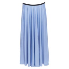 OLD CELINE Phoebe Philo falda plisada azul cielo con cinturilla negra FR34 XS
