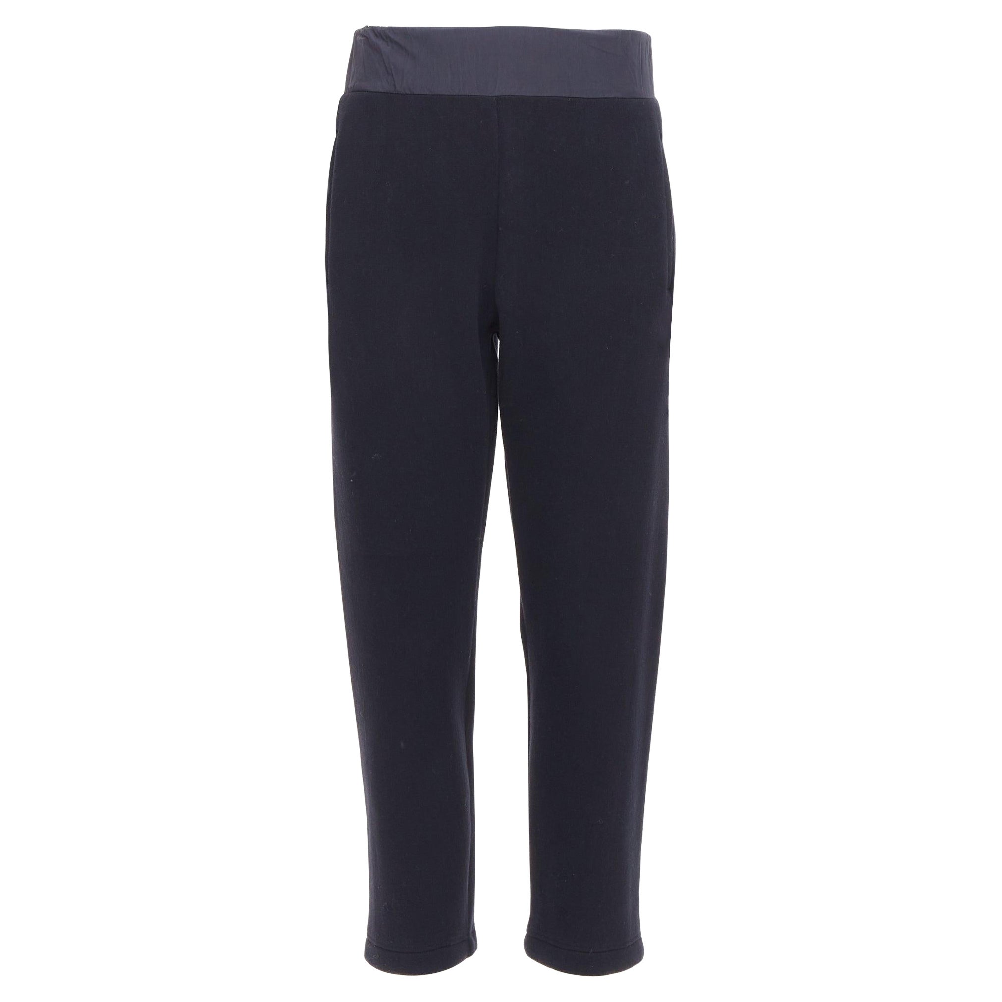 BOTTEGA VENETA navy cotton blend contrast waist bant jogger sweat pants IT44 XS