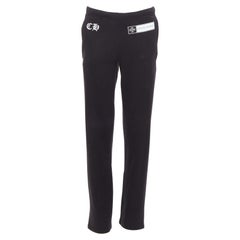 CHROME HEARTS black cotton logo cross back jogger sweatpants S