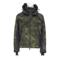 MONCLER Grenoble G32-003 grüne Tie dye skijacke mit Kapuze Gr.1 S