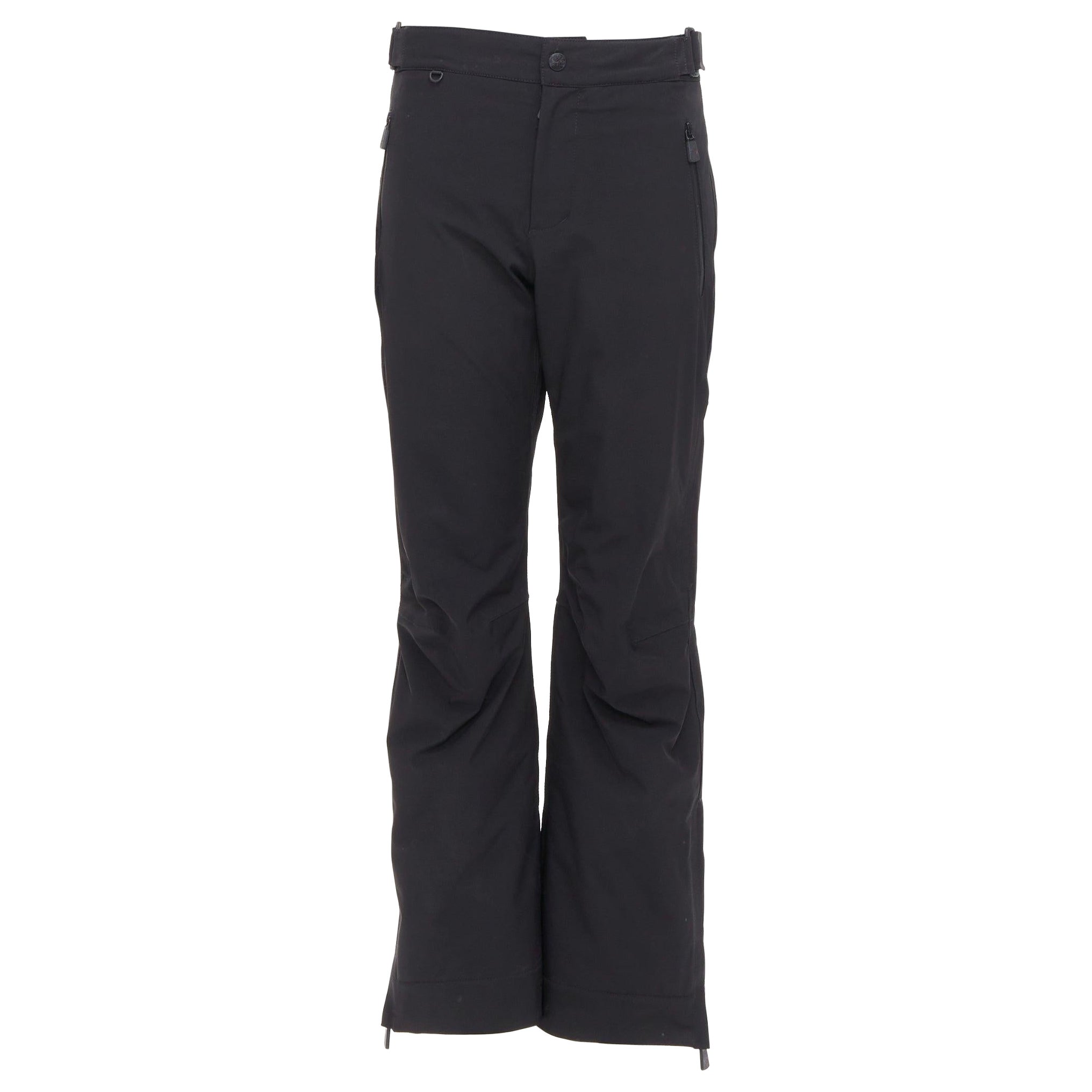 MONCLER Grenoble Pantaloni Da Sci black nylon flare ski pants S