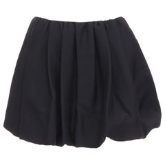 Valentino Couture 2023 nero in crepe di seta con gonna a palloncino IT38 XS