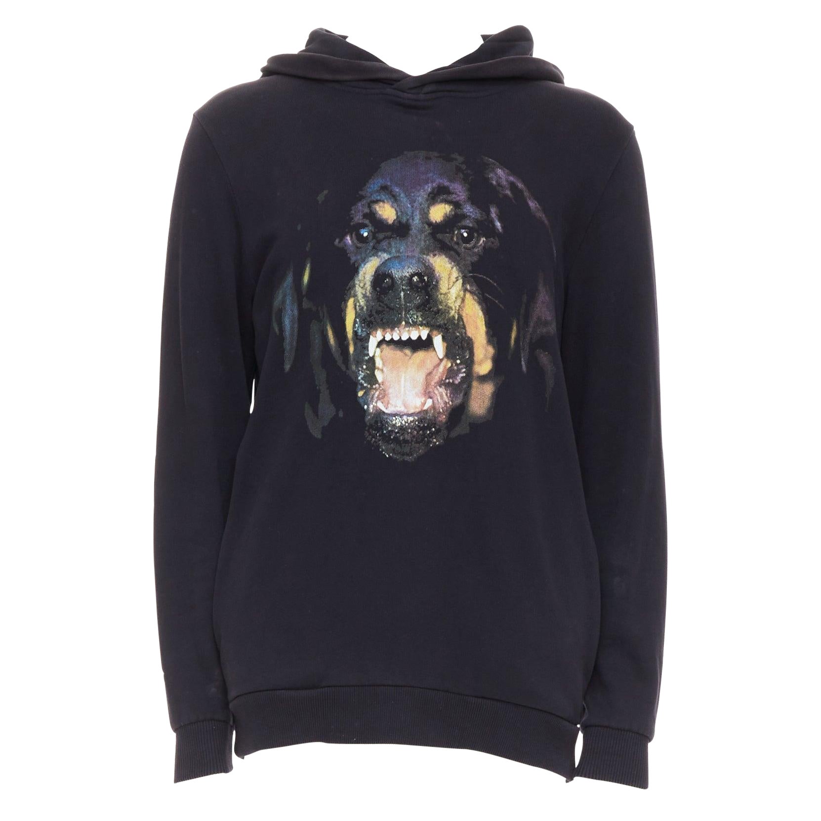 GIVENCHY Riccardo Tisci 2012 Rottweiler cotton hoodie sweatshirt XS For Sale