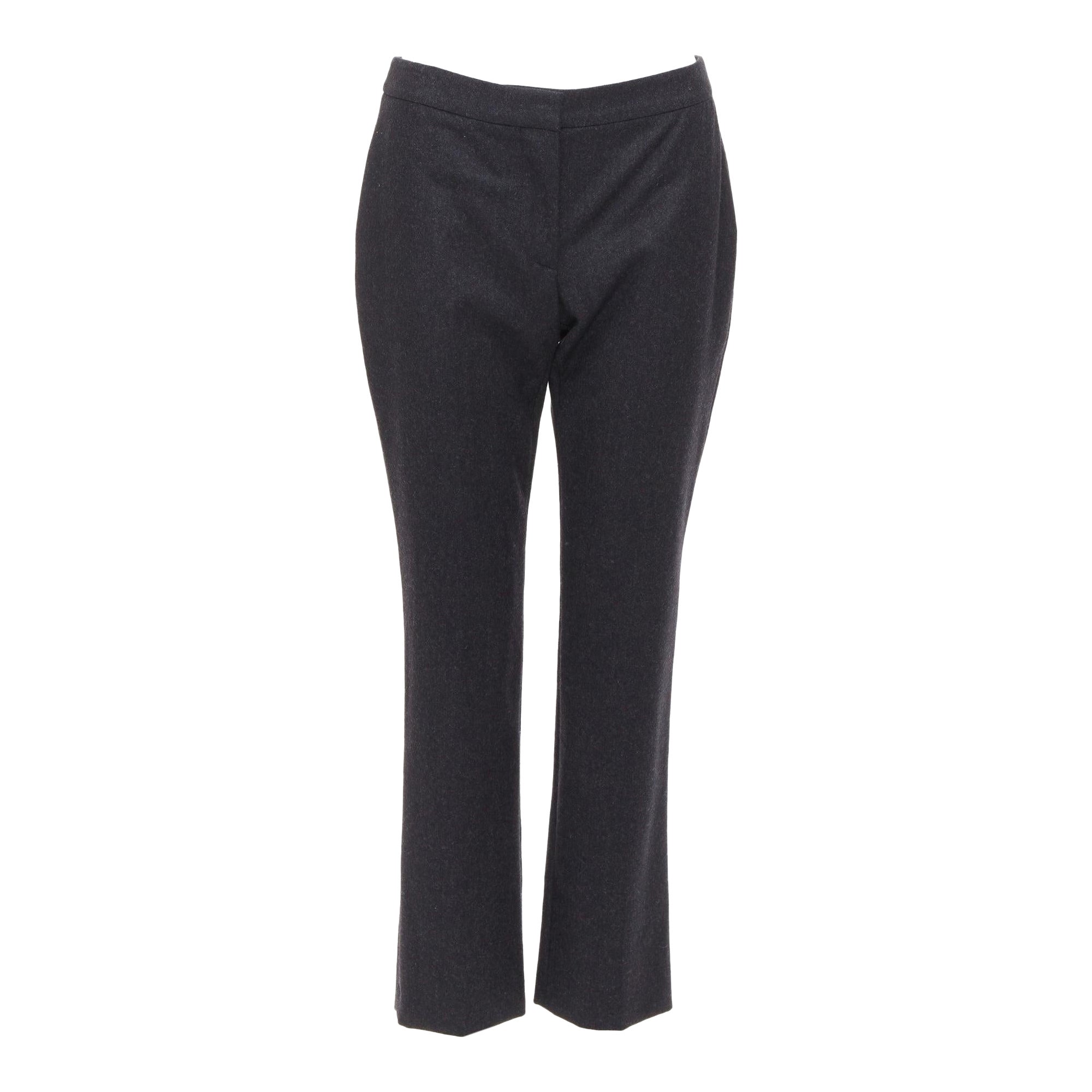 ALEXANDER MCQUEEN 2019 - Pantalon bootcut effilé en laine grise IT38 XS