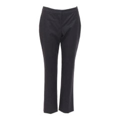 ALEXANDER MCQUEEN 2019 grey wool tapered bootcut pants IT38 XS