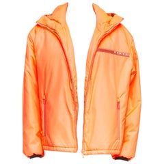 PRADA 2018 Linea Rossa Primaloft neon orange puffer M Kanye West