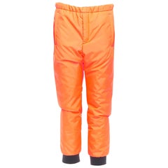 PRADA 2018 Linea Rossa SPG52M Pantalones aislantes Primaloft Coral naranja neón M