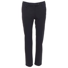 PRADA 2015 schwarzer Twill horizontale Taschen konisch zulaufende Hose IT40 S