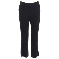 Givenchy - Pantalon court évasé en soie avec applications d'étoiles, noir FR34 XS