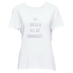 CHRISTIAN DIOR We Should All Be Feminists stampa tshirt S.S. White Rihanna