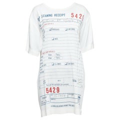 MOSCHINO Jeremy Scott Dry Cleaning Receipt print rayon blend tshirt dress IT38