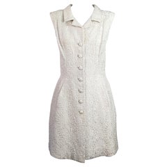 Robe cloche en soie ivoire Eisa, Balenciaga