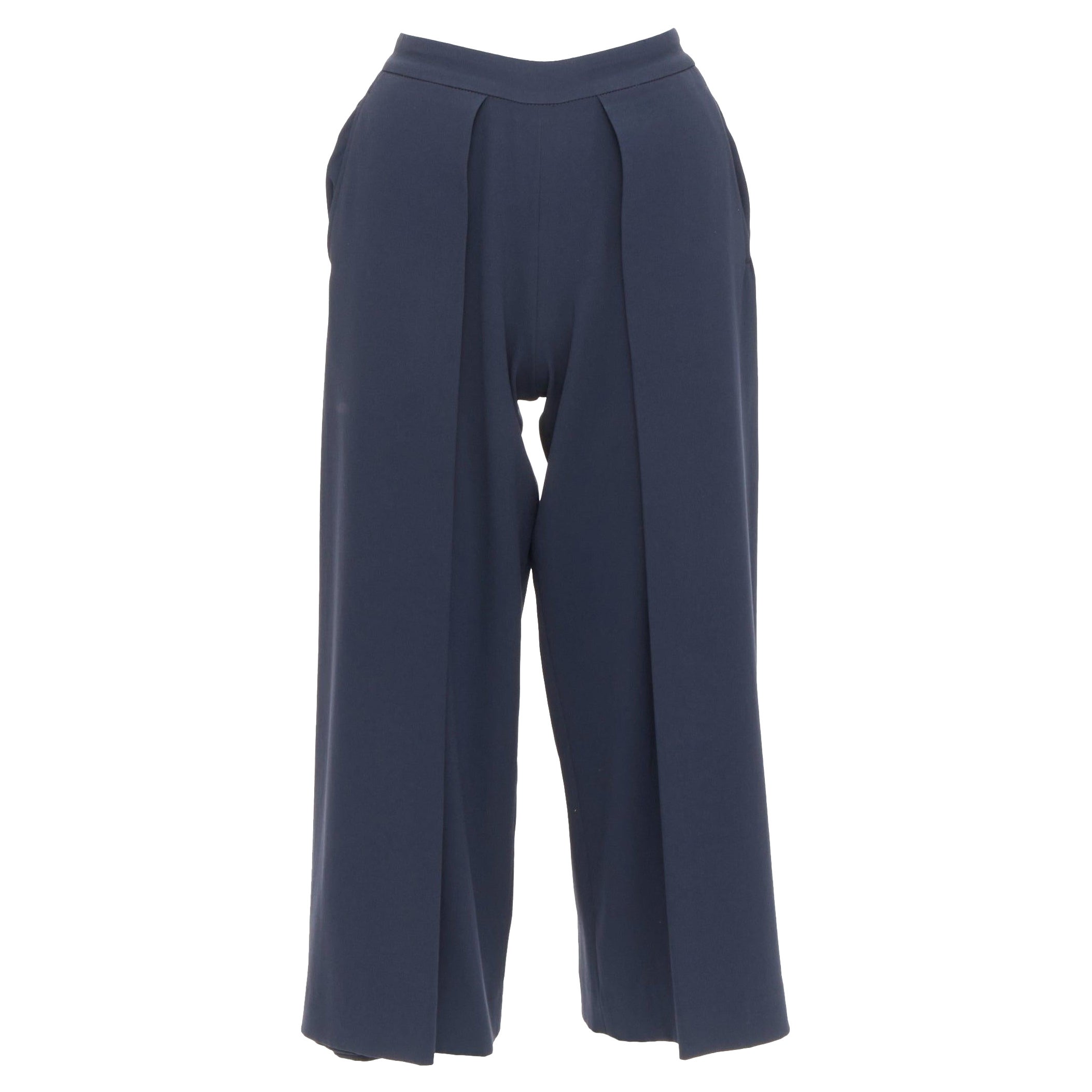 RAG & BONE pantalón ancho plisado invertido gris oscuro US0 XS
