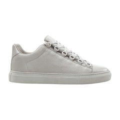 BALENCIAGA DEMNA Arena Pyrite Grey grained leather low sneakers EU45 US12