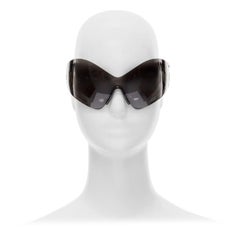 BALENCIAGA DEMNA Laufsteg Maske Schmetterling Schwarzer Schild Sonnenbrille Kardashian