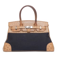 KWANPEN Braunes Leder, schwarzes Segeltuch, Schulranzen, Tasche