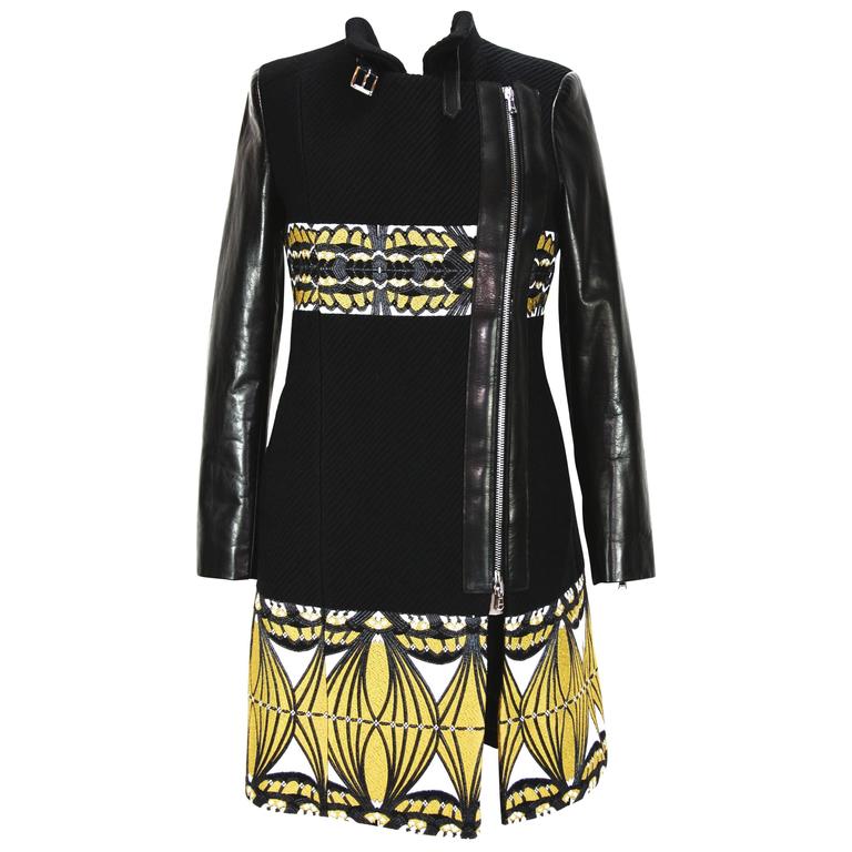 Etro Embellished Bohemian Coat For At 1stdibs New Etro Double Zip Fox Collar Leather Sleeve Black Yellow Coat 42 6