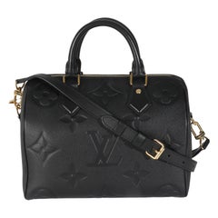 Louis Vuitton Black Monogram Empreinte Speedy Bandouliere 25