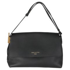 Louis Vuitton Black Grained Calf Leather Low Key Messenger