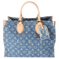 Louis Vuitton Blu Monogram Denim Onthego MM