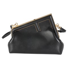 Fendi Black Shiny Nappa Medium Fendi First