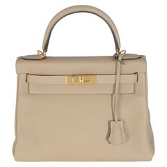 Hermès Trench Clemence Retourne Kelly 28 GHW