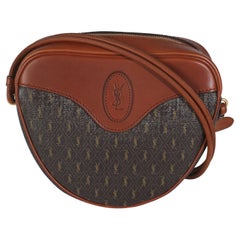 Saint Laurent Borsa Le Monogramme Cœur Cuore in tela marrone