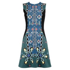 Blaues abstraktes Kleid von Peter Pilotto, Größe S