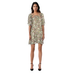 Isabel Marant Silk Floral Pattern Tie Detail Dress Size S