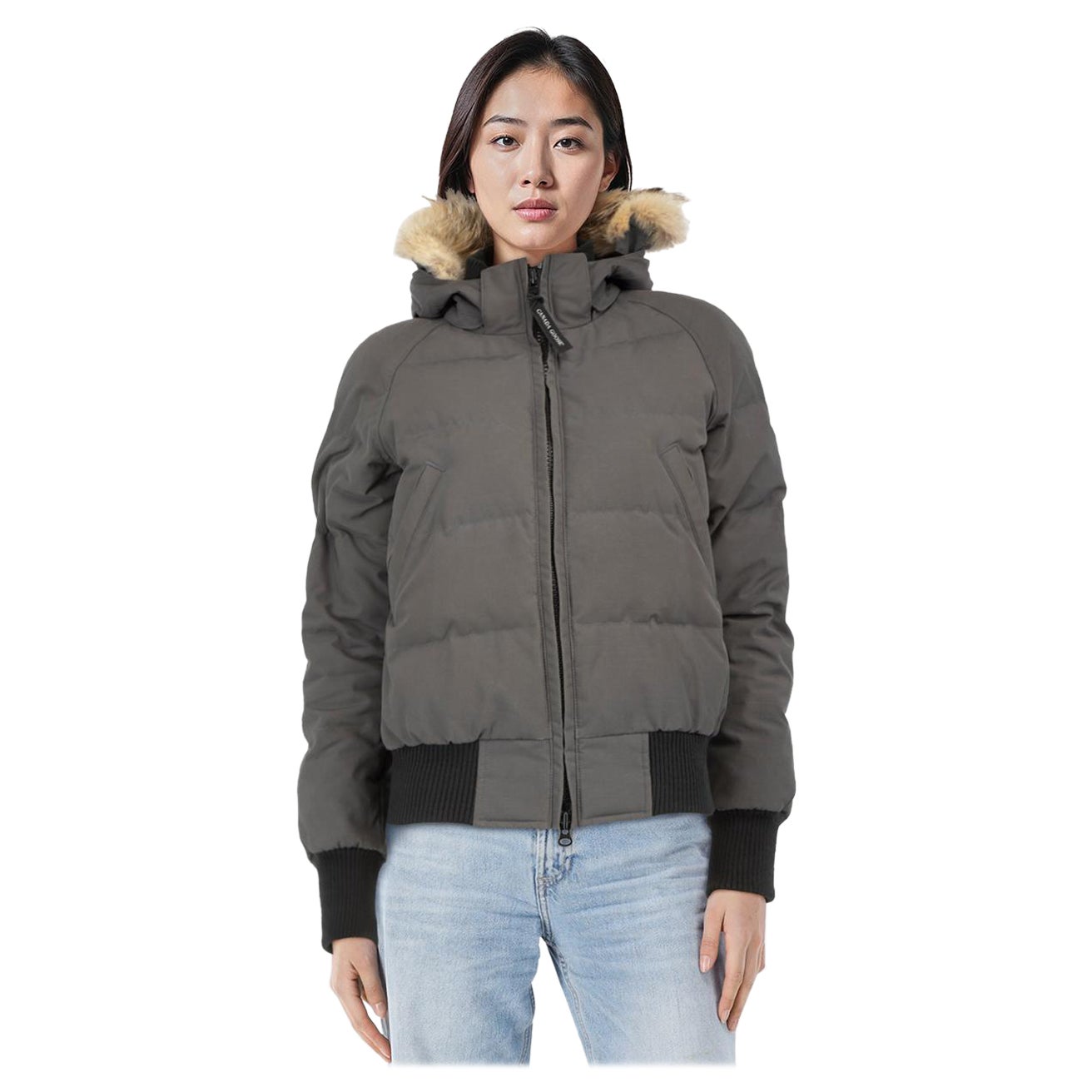 Canada Goose Graphite Coyote Fur Trim Puffer Coat Size XS