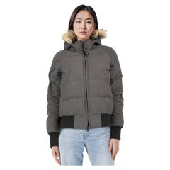Canada Goose Graphit Coyote Pelz Trim Puffer Mantel Größe XS