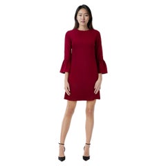 Alice + Olivia Burgundy Bell Sleeve Shift Dress Size XXS