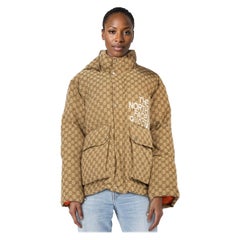 Gucci Gucci x The North Face Brown GG Logo Puffer Size M