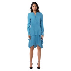 Stella McCartney Blue Silk Layered Skirt Dress Size XS