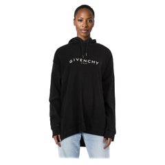 Givenchy Negro Sudadera con capucha logo invertido talla S