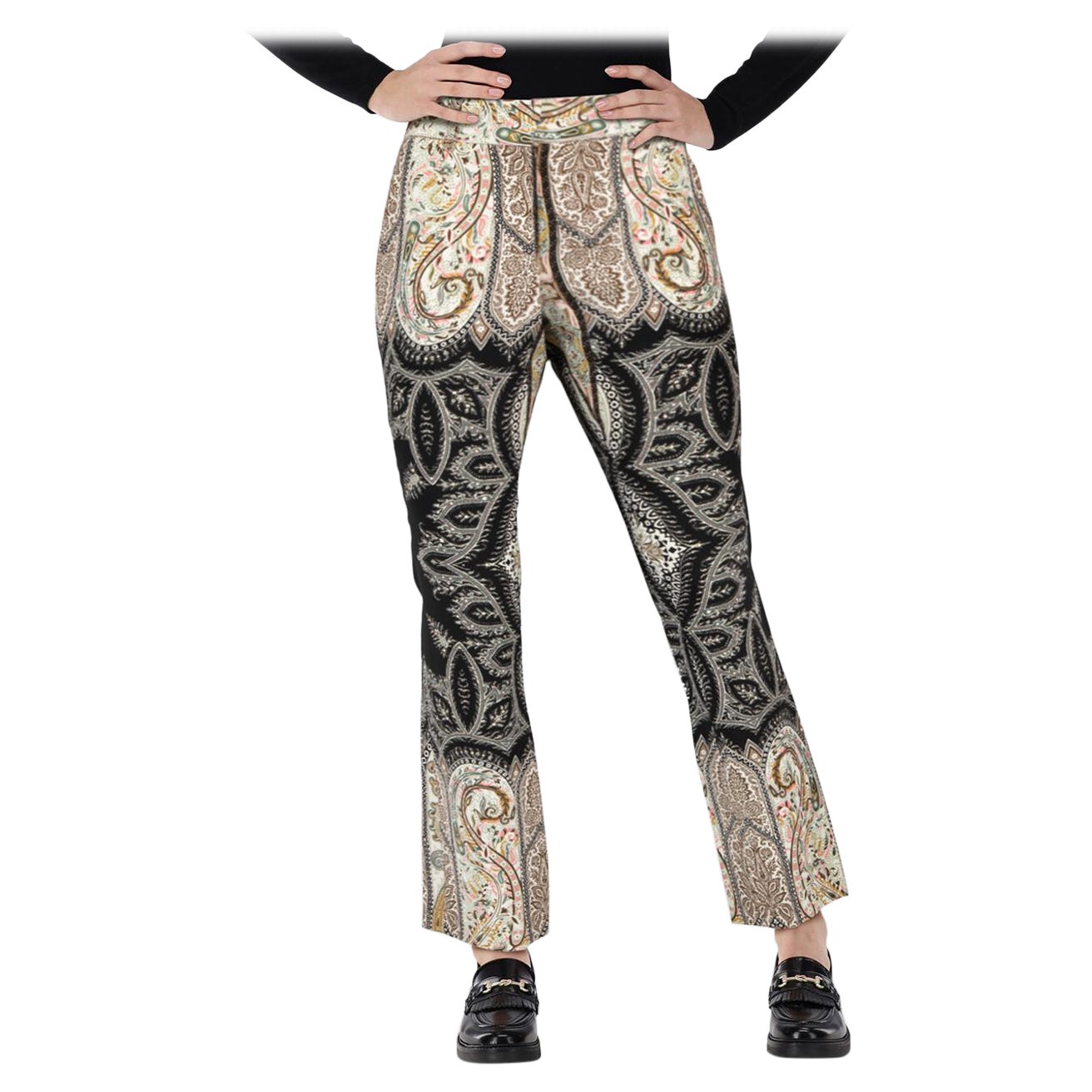 Pantalon droit Etro à motifs abstraits, taille XS