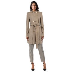 Stella McCartney - Manteau beige à col large et boutons, taille S