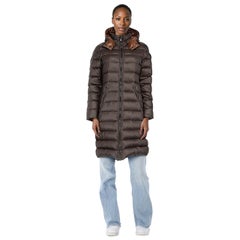 Moncler Brown Quilted Puffer Coat Size M
