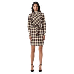 Burberry Nova Check Knielanges Kleid Größe M
