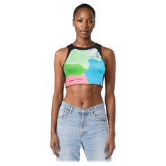Off-White Brush Stroke Pattern Crop Top Talla S