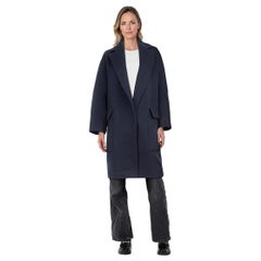 Stella McCartney manteau croisé en laine bleu marine, taille XXS