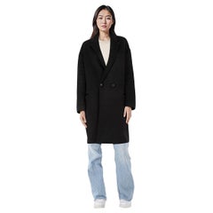 Isabel Marant Black Mid Length Wool Coat Size M