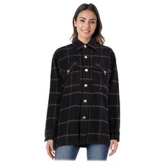 Isabel Marant Isabel Marant Étoile Chaqueta de cuadros de lana negra Talla M