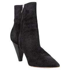 Gianvito Rossi, stivaletti in pelle scamosciata con tacco nero, misura IT 38,5