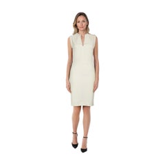 Balenciaga - Vestito senza maniche con scollo a tuffo di colore bianco - taglia XS