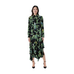 Stella McCartney Tropical Papagei-Seidenhemd-Set Größe XS