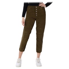 Dondup Green Koons Cropped Trousers Size M